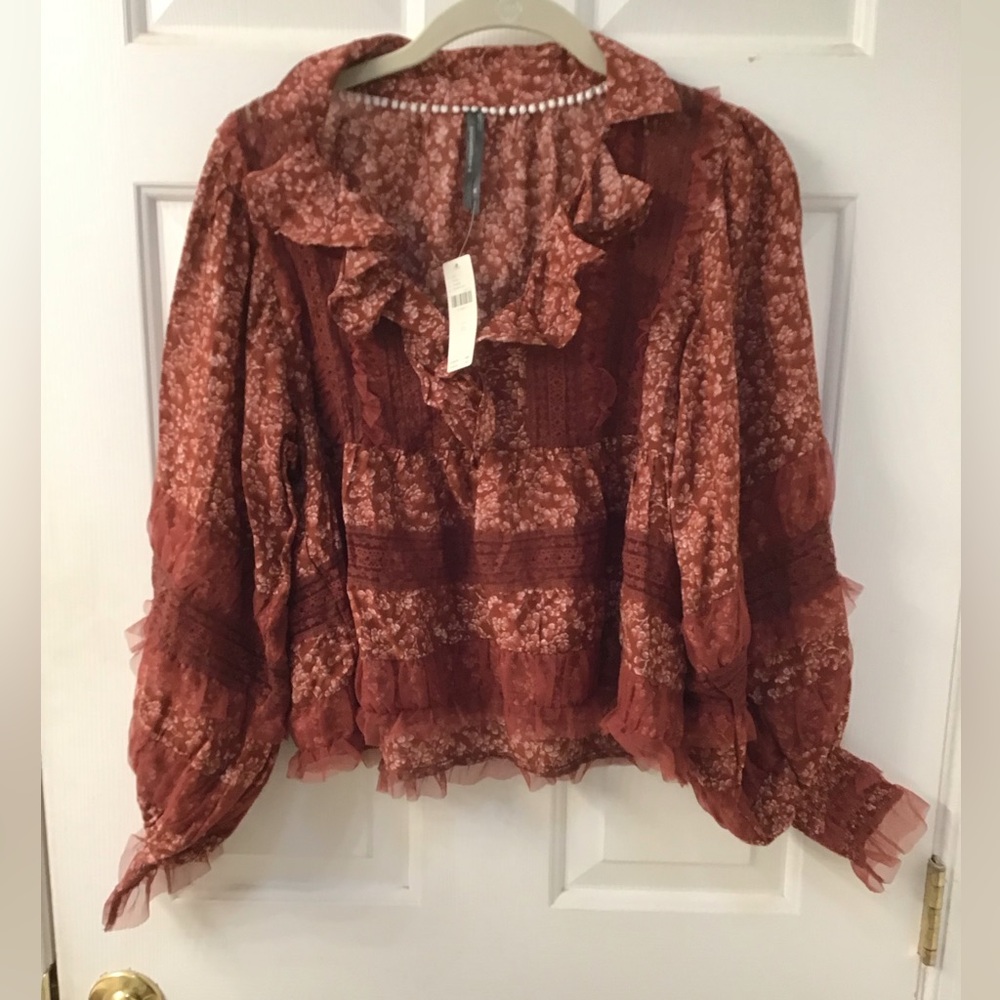 ANTHROPOLOGIE SZ XS NWT FOREVER THAT GIRL TOP BLOUSE